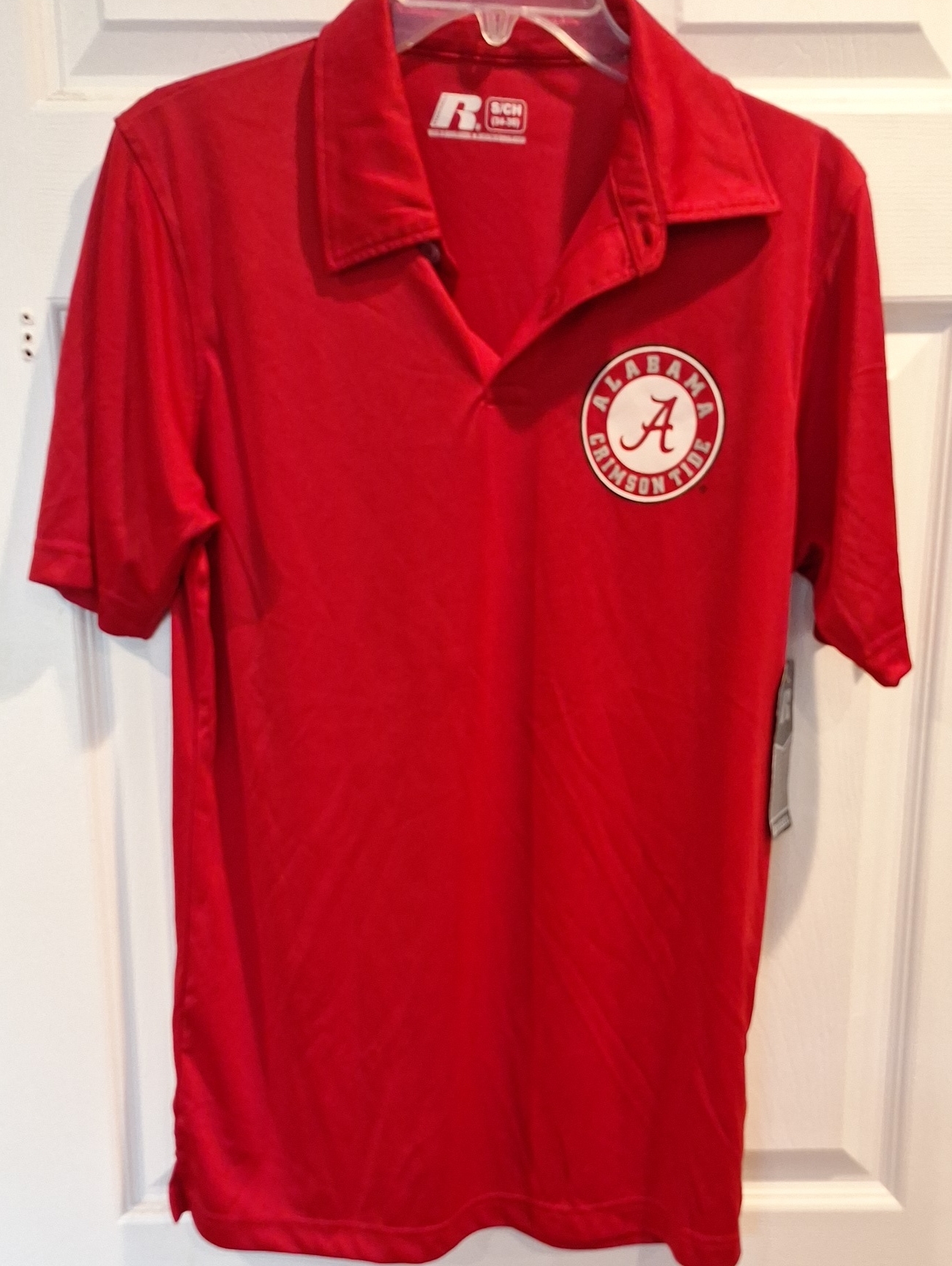 Russell Athletic Crimson Red Alabama Polo With Team Crest